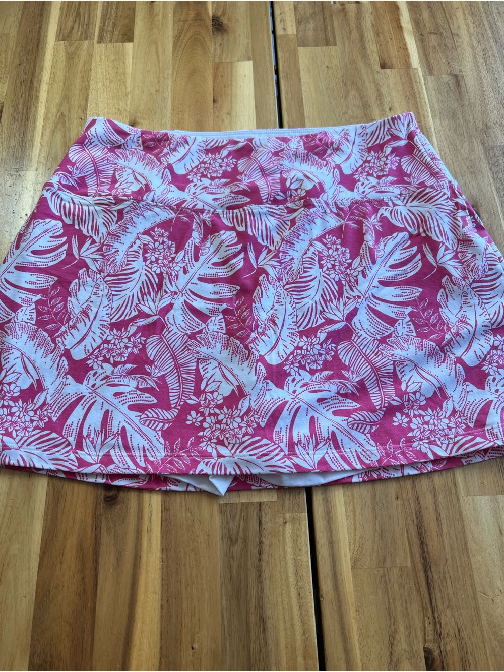Weekend Routine Pink Tropical Floral Athletic Skort Women’s XL Golf Tennis